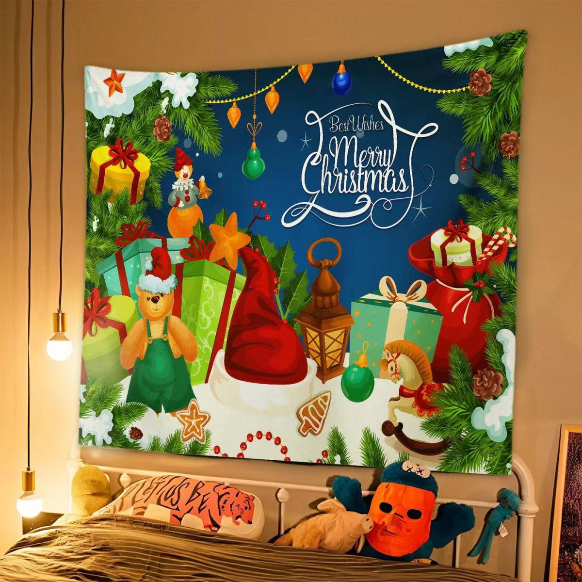 Christmas Tapestry Wall Hanging for Festive Holiday Decor