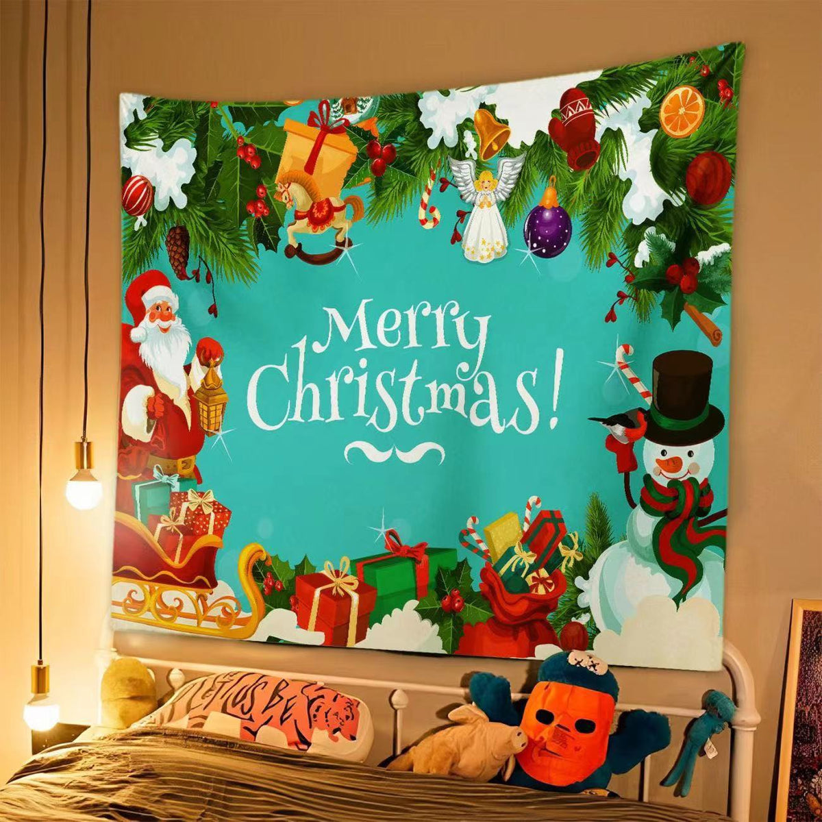 Christmas Tapestry Wall Hanging for Festive Holiday Decor