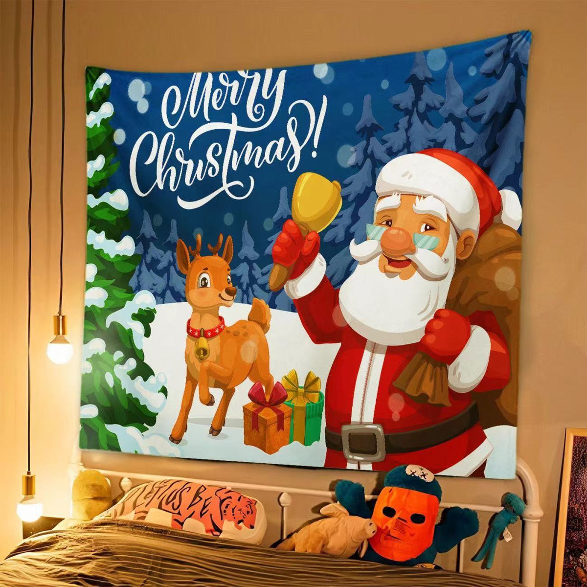 Christmas Tapestry Wall Hanging for Festive Holiday Decor
