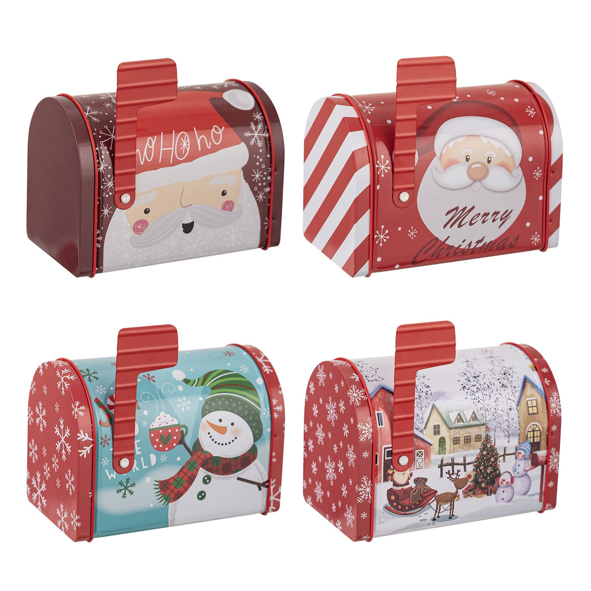 Christmas Mailbox Tin Gift Box for Festive Candy Treats