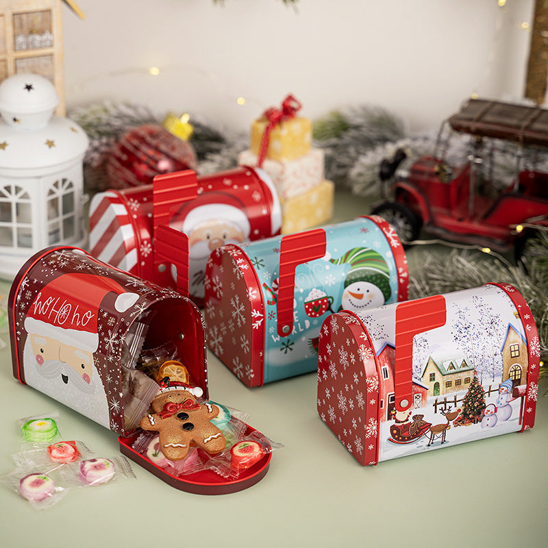 Christmas Mailbox Tin Gift Box for Festive Candy Treats