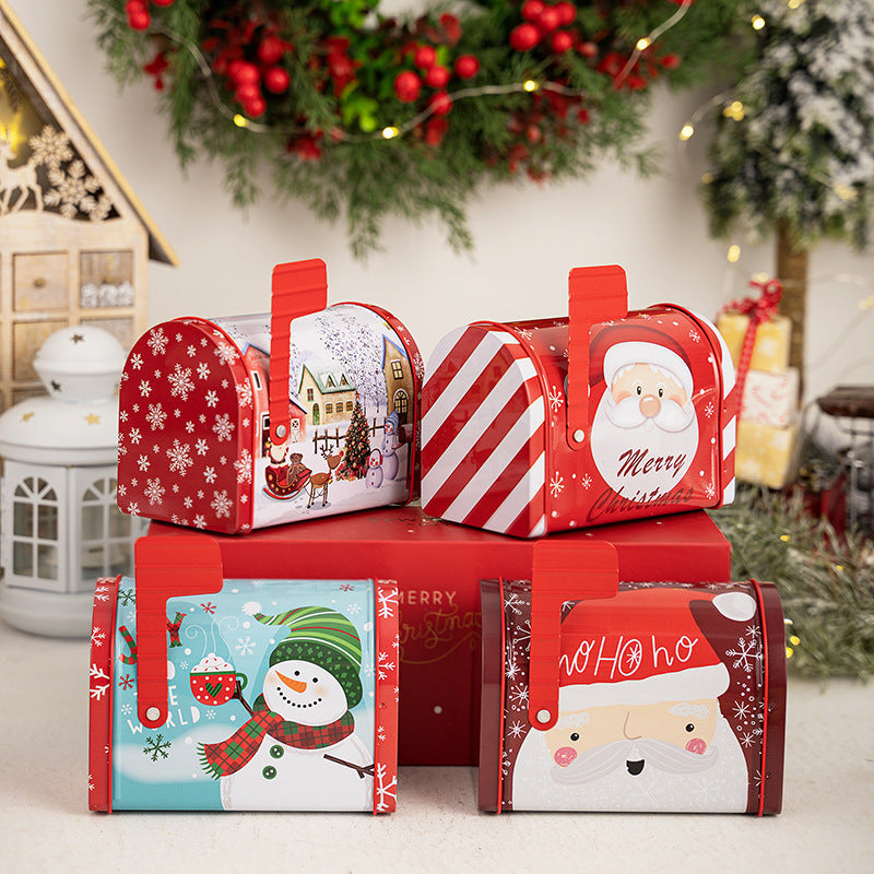 Christmas Mailbox Tin Gift Box for Festive Candy Treats