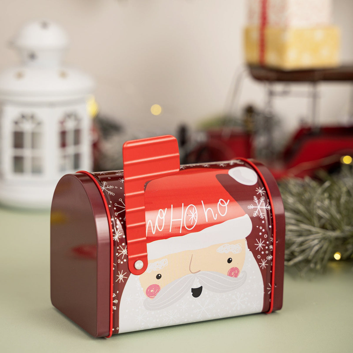 Christmas Mailbox Tin Gift Box for Festive Candy Treats