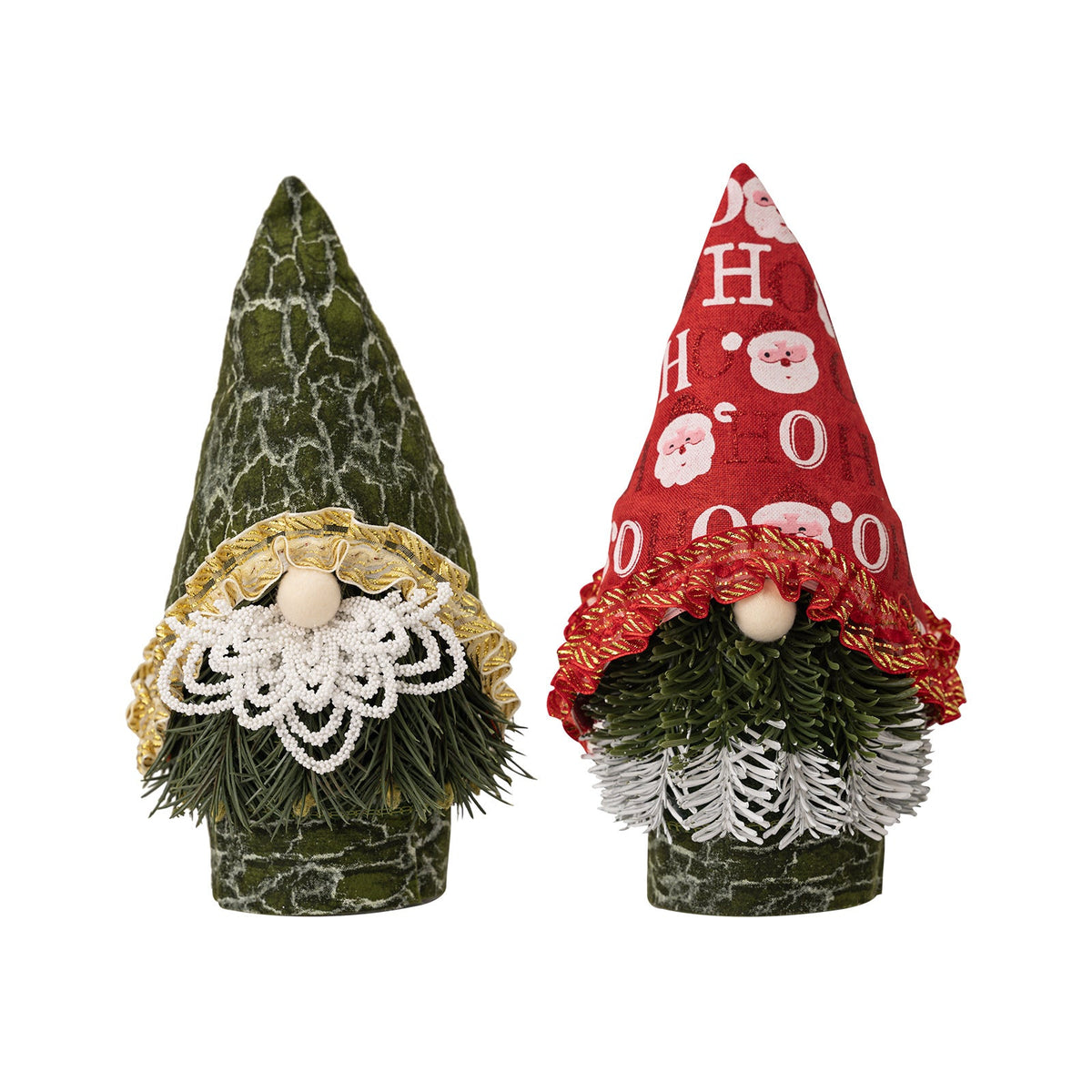 Christmas Gnome Ornaments Pair for Cozy Holiday Decor
