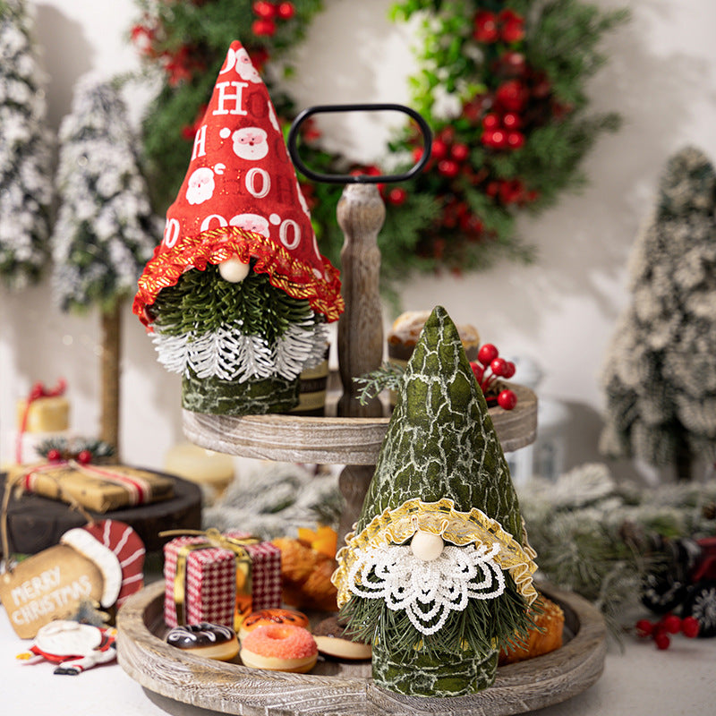 Christmas Gnome Ornaments Pair for Cozy Holiday Decor