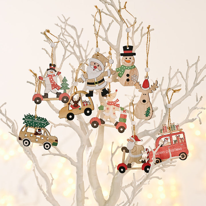 Wooden Christmas Ornaments for Nostalgic Tree Charm