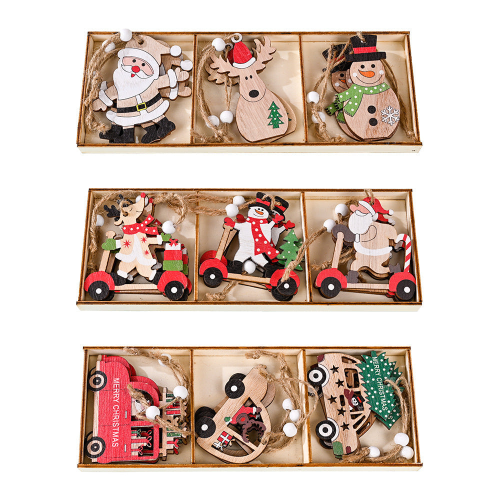 Wooden Christmas Ornaments for Nostalgic Tree Charm