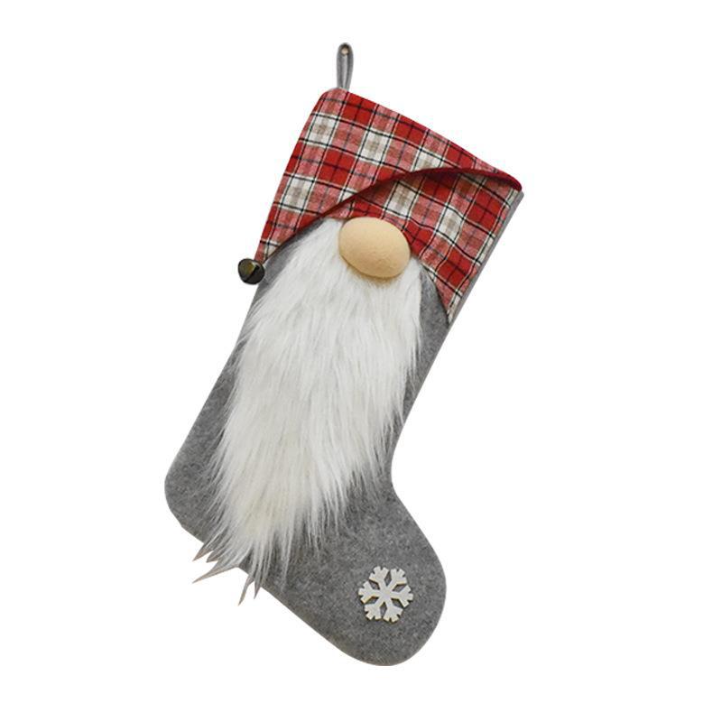 Christmas Gnome Stocking for Cheerful Mantel Decor