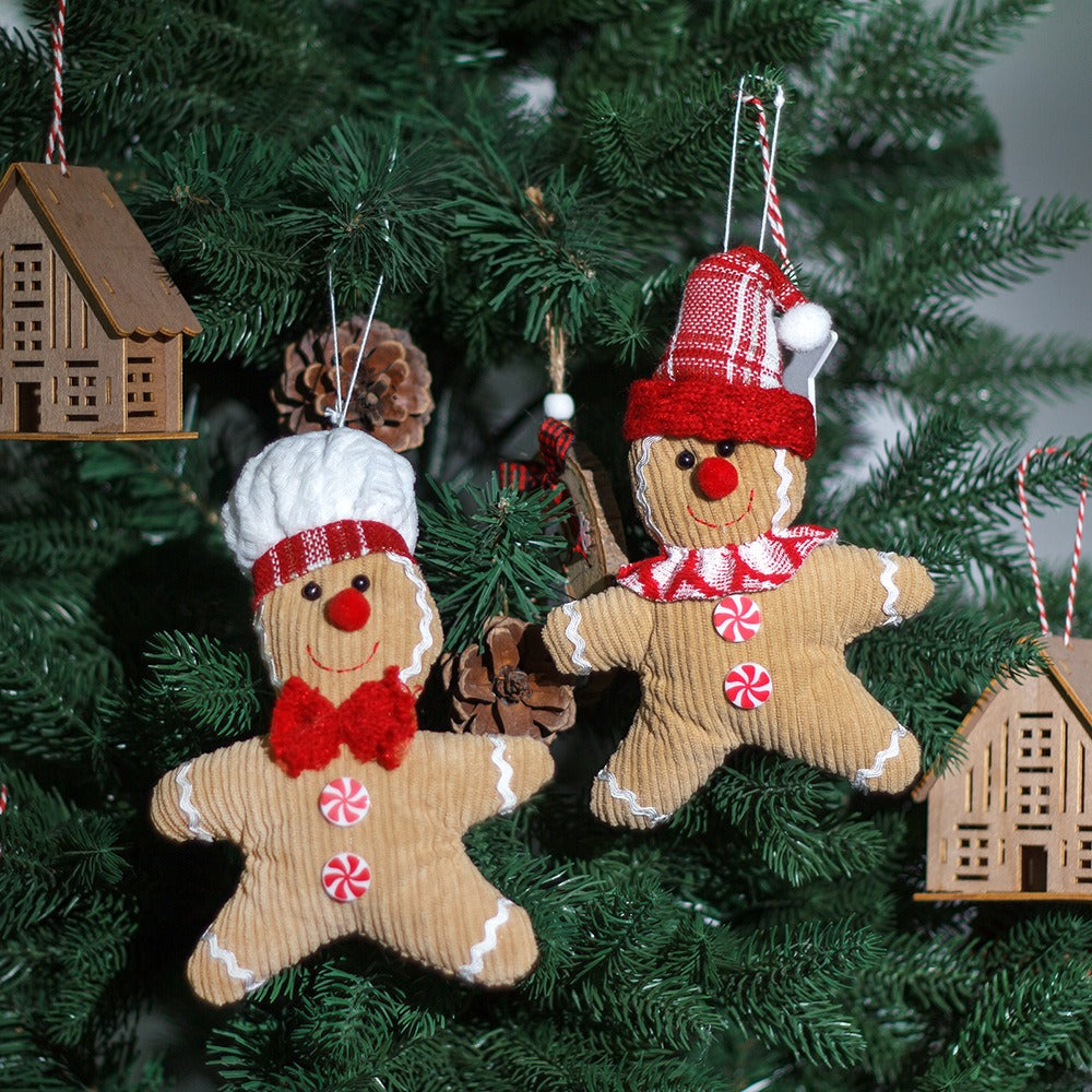 Fabric Gingerbread Ornaments for a Cozy Christmas Tree