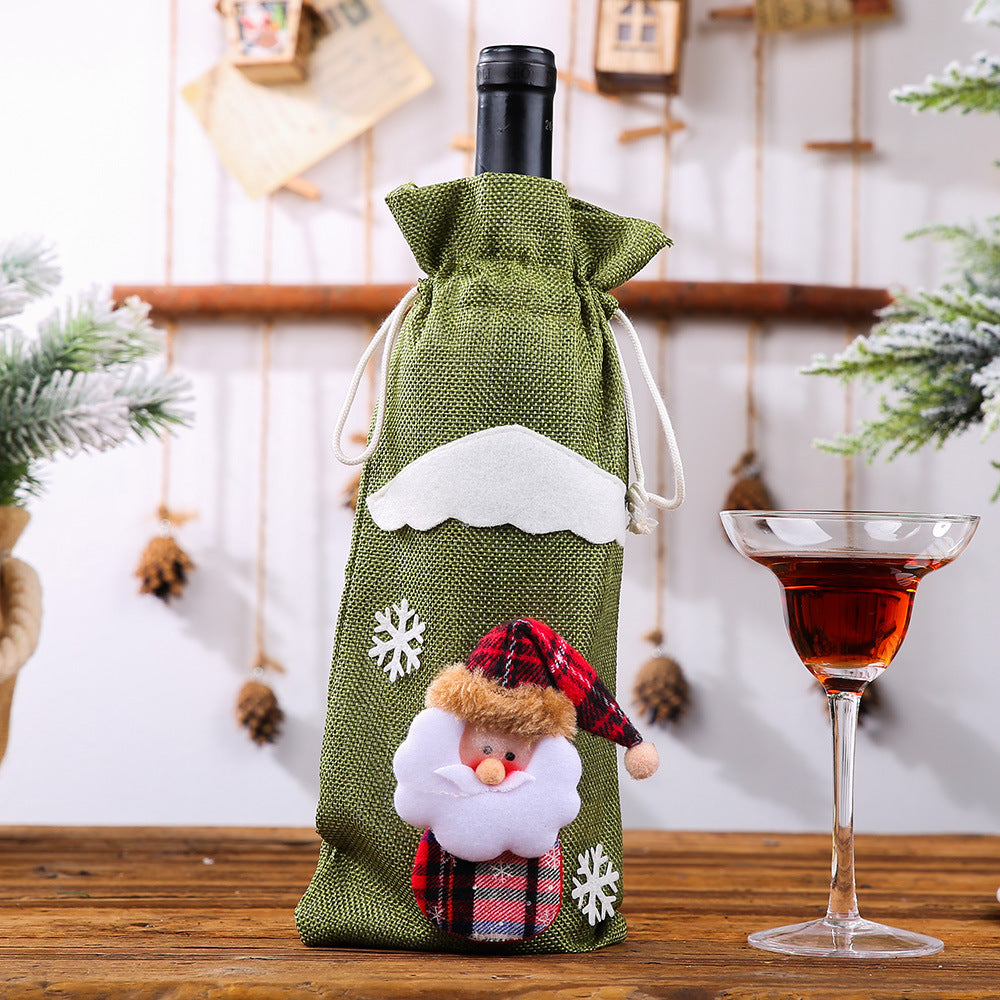 Christmas Wine Bottle Covers for Festive Table Decor
