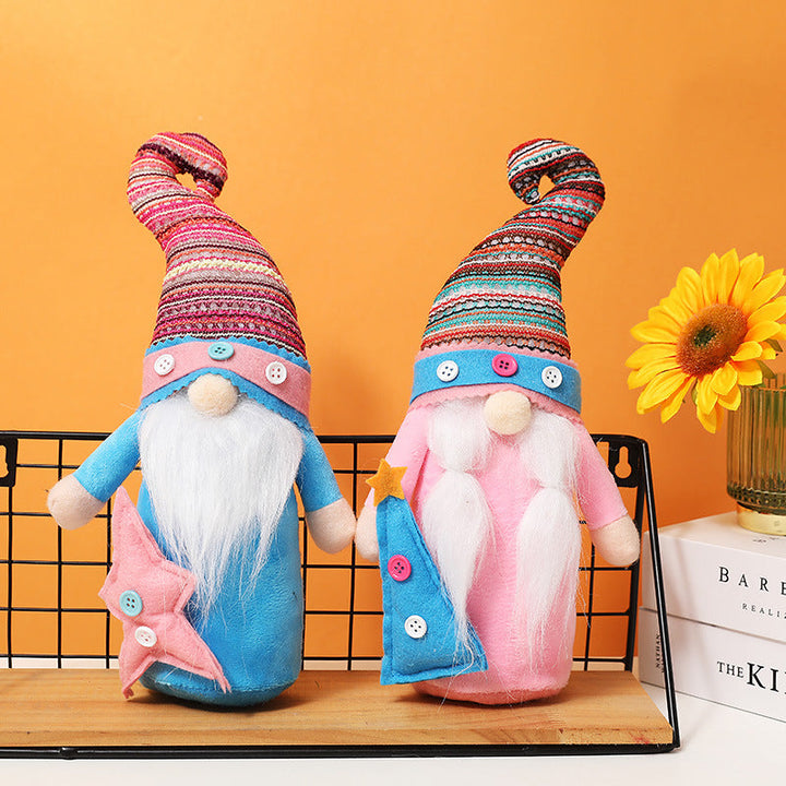 Christmas Gnome Decorations Pair for Festive Displays