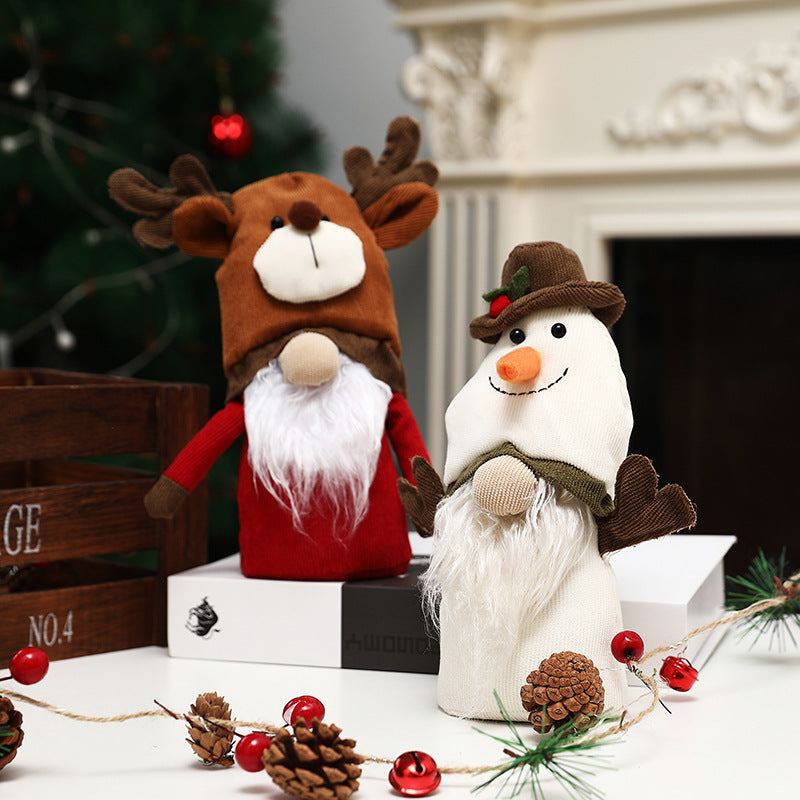 Christmas Rudolph & Snowman Decor Set for Cozy Charm