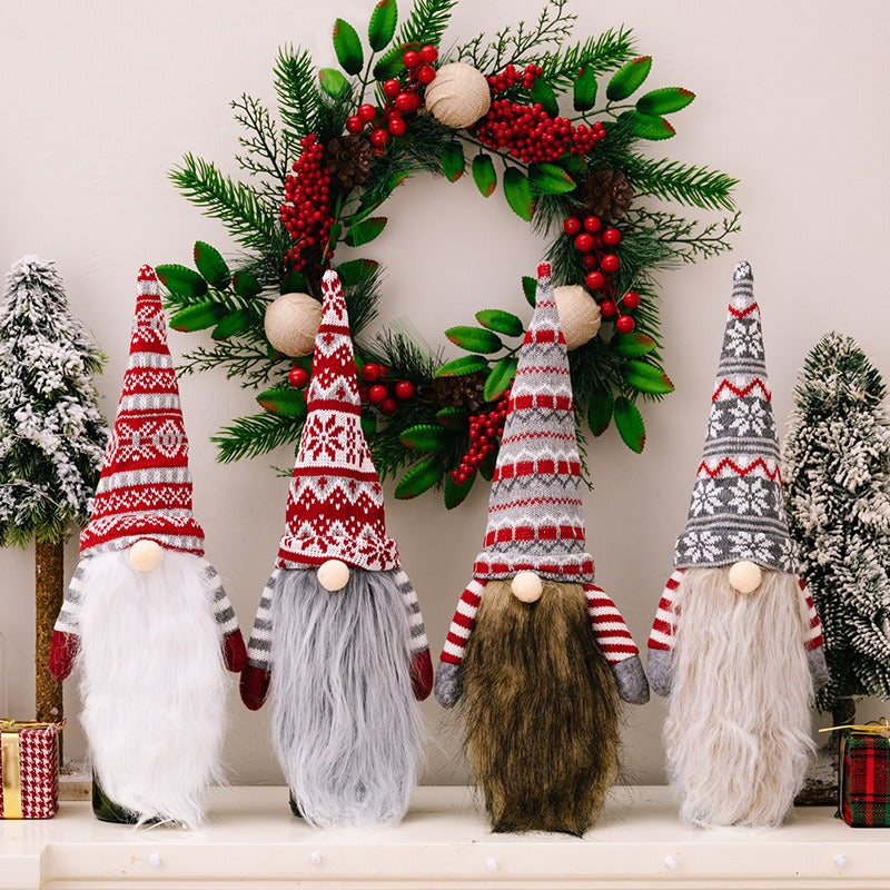Christmas Wine Bottle Gnome Holiday Decoration Set