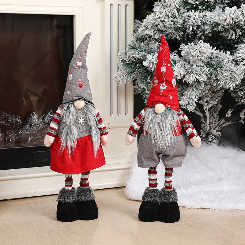 Christmas Gnome Doll Pair - Standing Faceless Holiday Decor