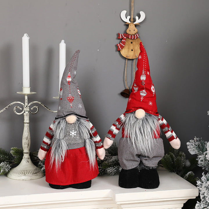 Christmas Gnome Doll Pair - Standing Faceless Holiday Decor
