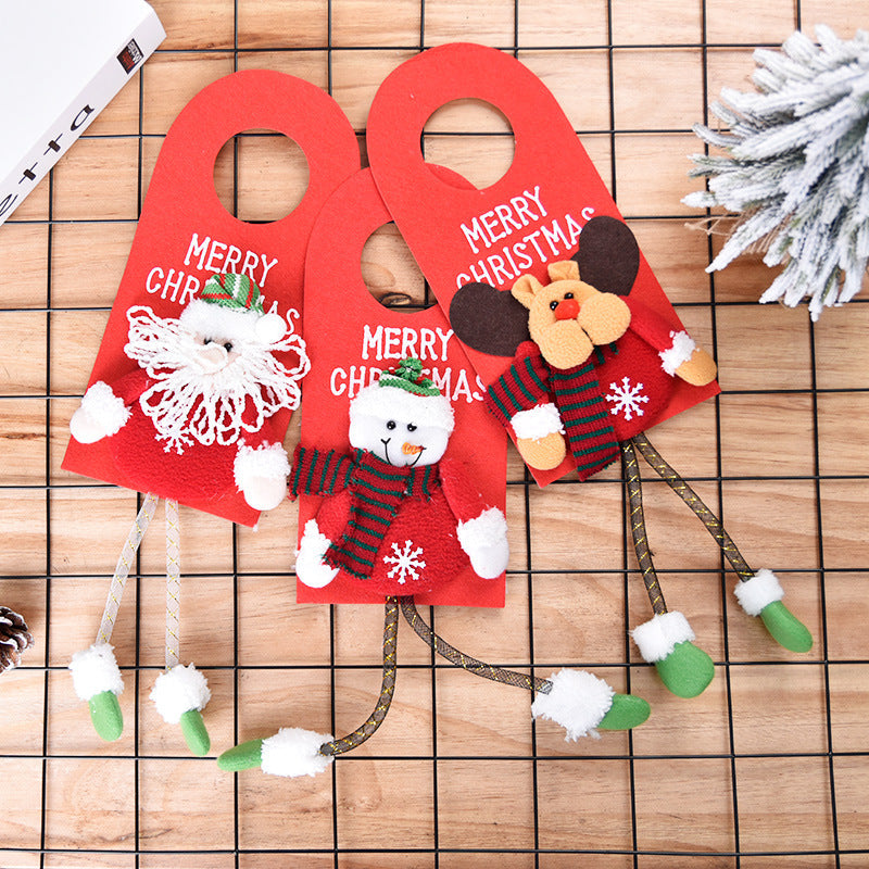Christmas Door Hangers with Plush Holiday Characters
