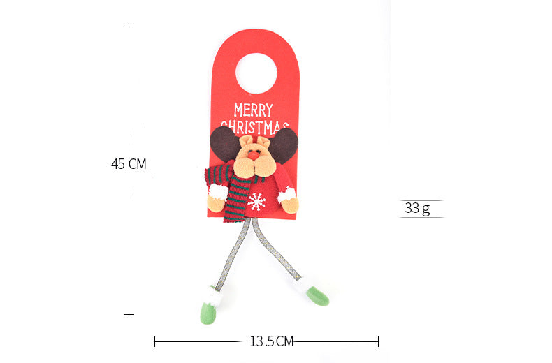 Christmas Door Hangers with Plush Holiday Characters