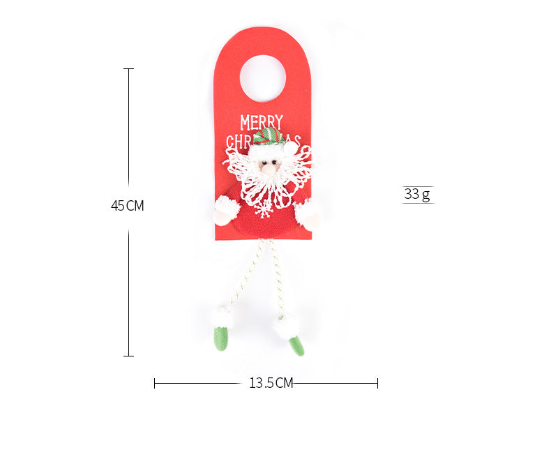 Christmas Door Hangers with Plush Holiday Characters