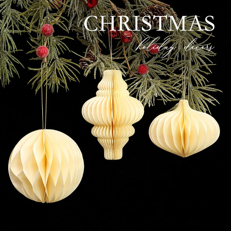 Honeycomb Christmas Ornaments For Dimensional Charm