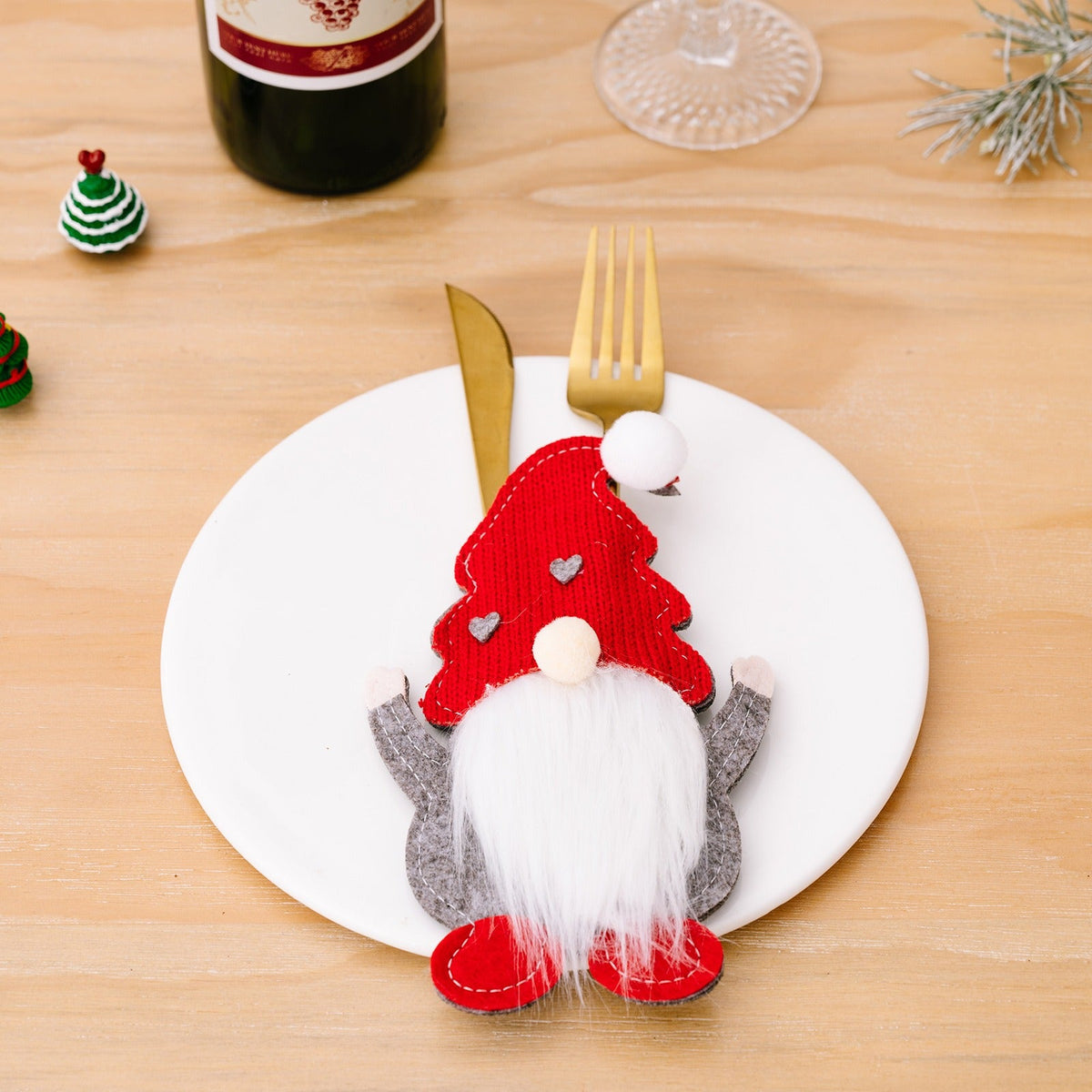 Christmas Gnome Cutlery Holders for Festive Tables