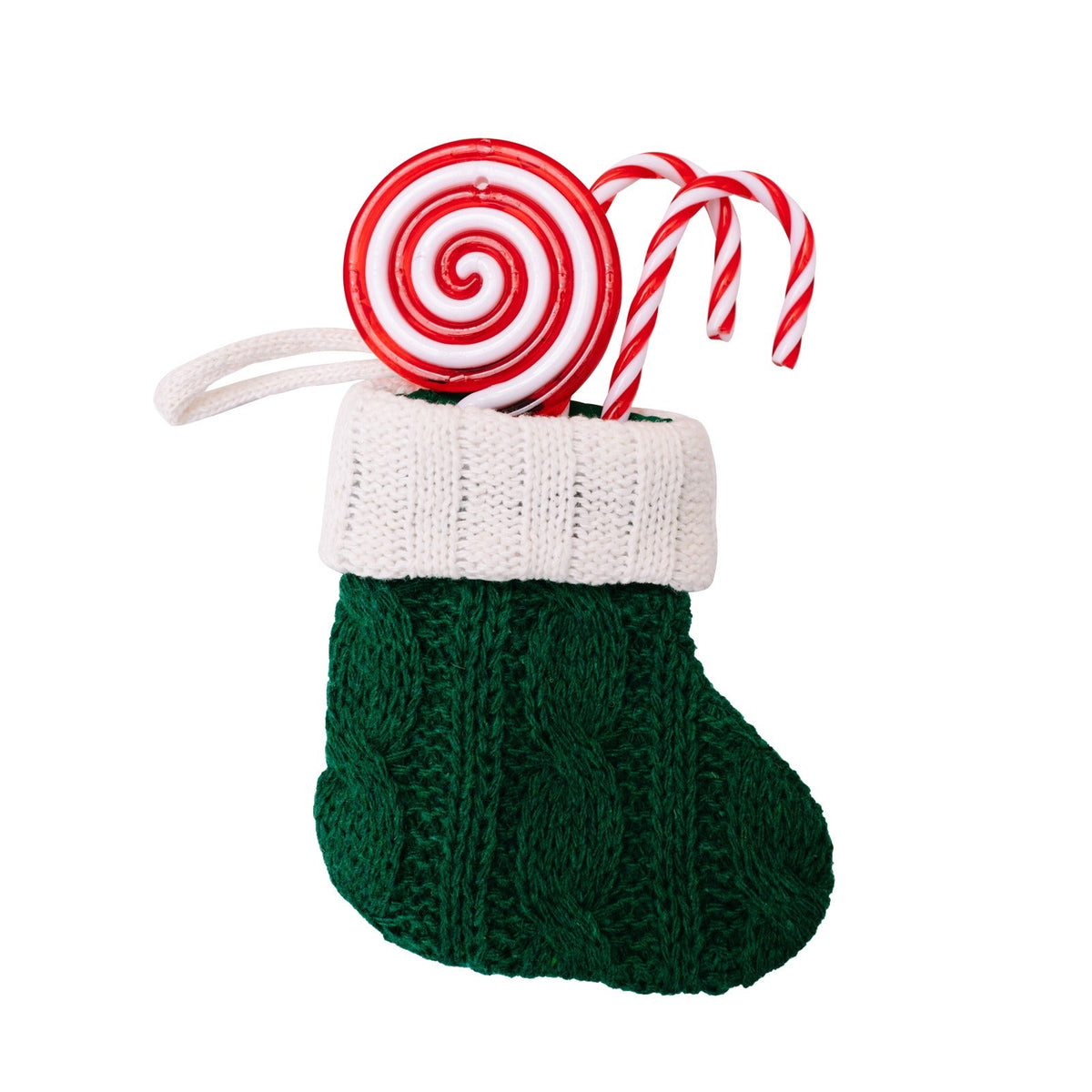 Mini Christmas Knitted Stocking for Cozy Tree Decor