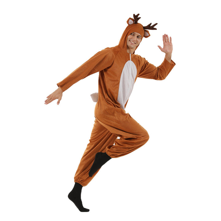 Adult Christmas Reindeer Costume One-Piece Party Suit