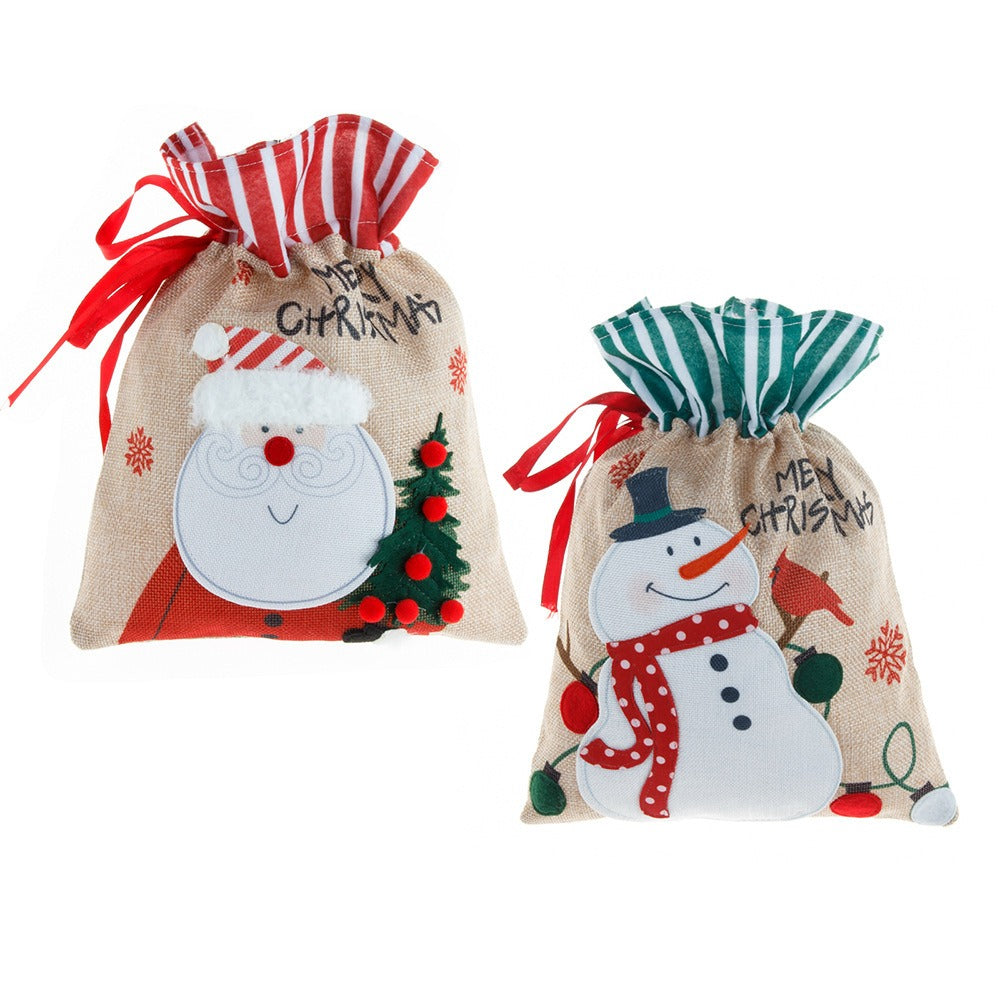 Christmas Gift Bags | Reusable Burlap Treat Holders