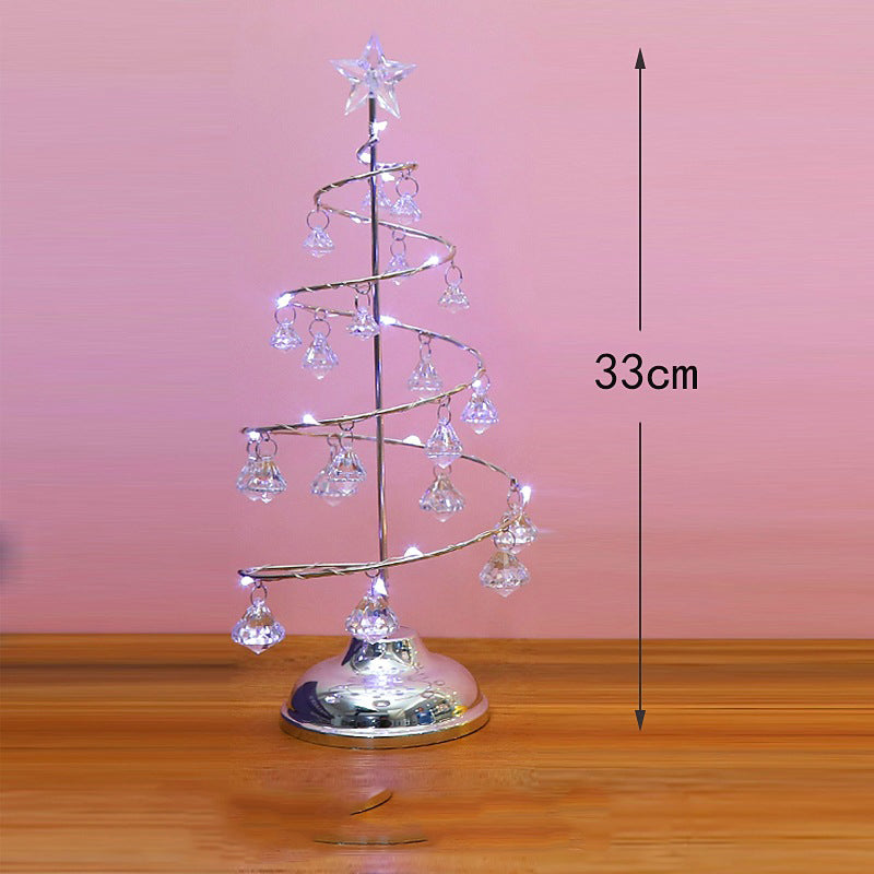 Illuminated Crystal Christmas Tree Night Light Decor