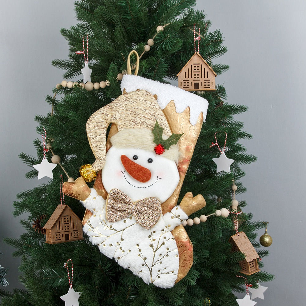 Christmas Plush Stocking Gift Bag for Festive Treats