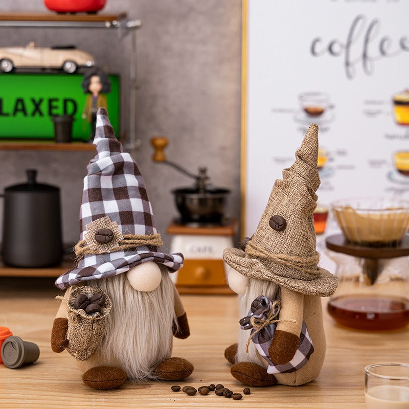 Christmas Coffee Gnome Decor for Cozy Holiday Shelves