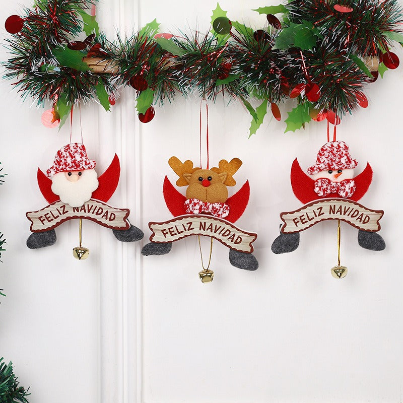 Christmas Pendant Ornament with a Jingle Bell