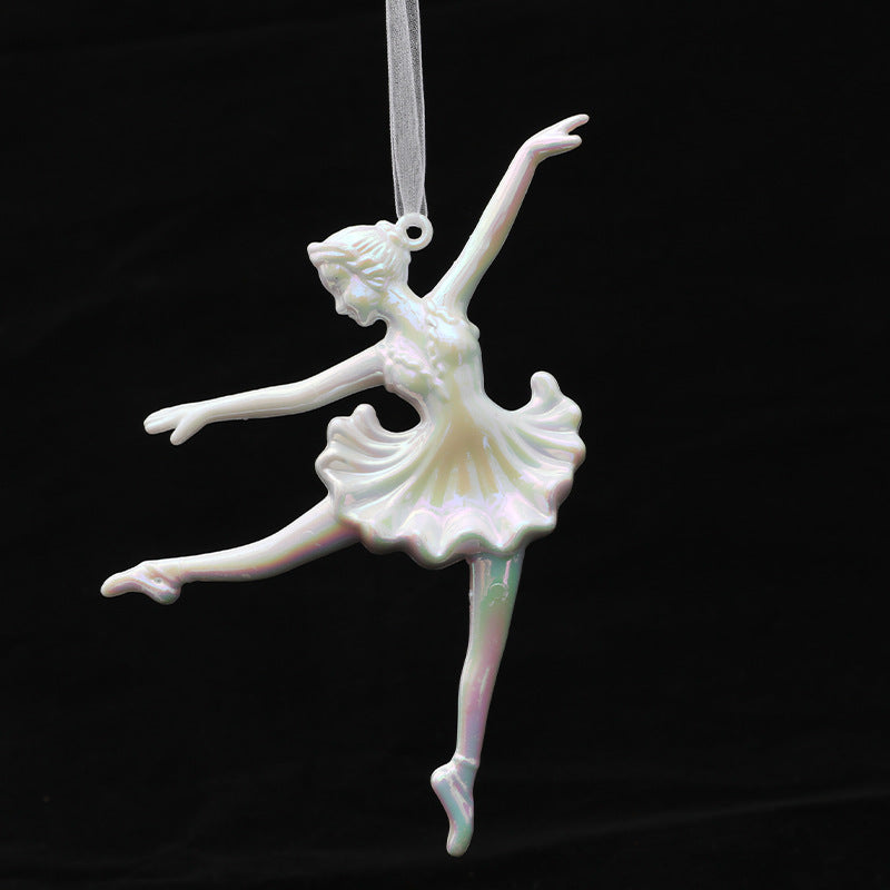 Pearlescent Angel & Ballerina Christmas Ornaments Set of 5