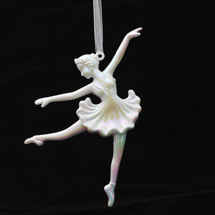 Pearlescent Angel & Ballerina Christmas Ornaments Set of 5