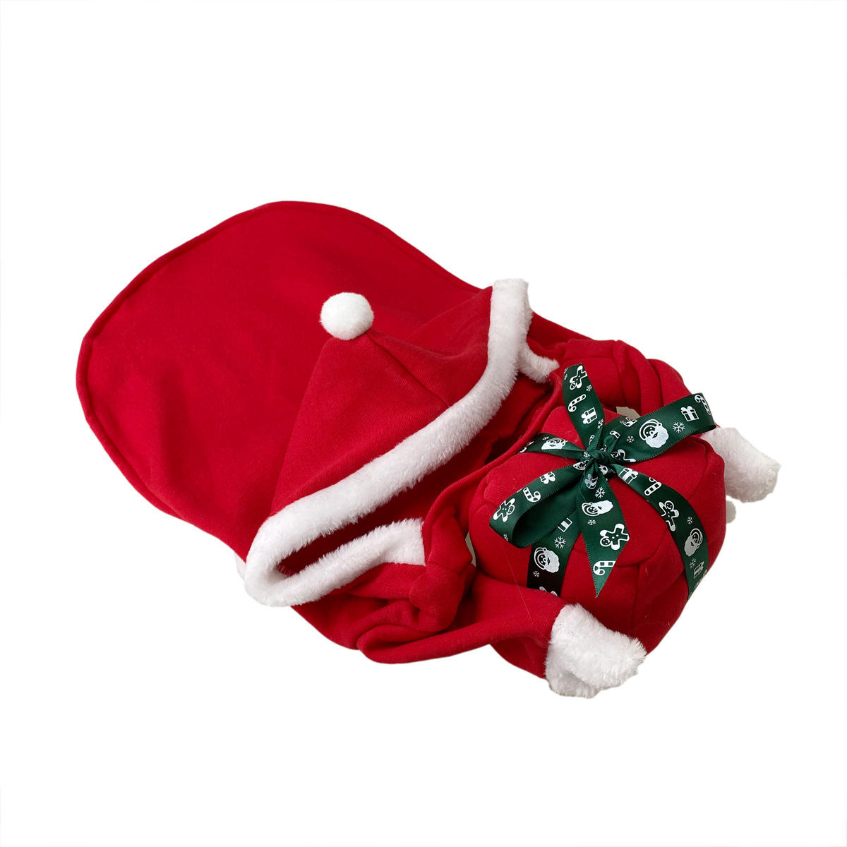 Christmas Dog Costume Santa Gift Outfit for Holiday Photos