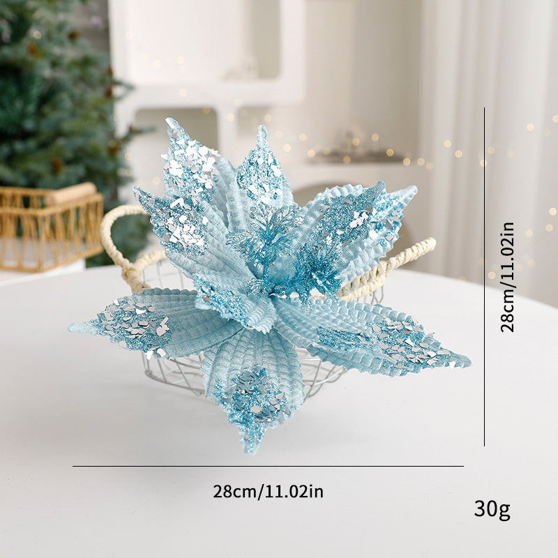 Velvet Poinsettia Christmas Decor For Elegant Displays