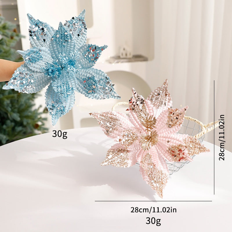 Velvet Poinsettia Christmas Decor For Elegant Displays