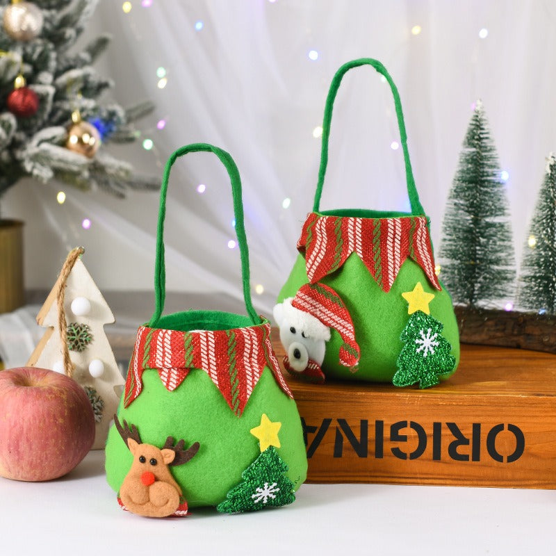 Christmas Felt Gift Bag for Candy & Small Presents
