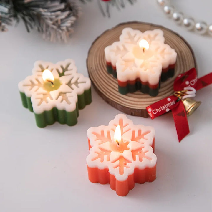 Christmas Snowflake Candle For A Warm Festive Glow