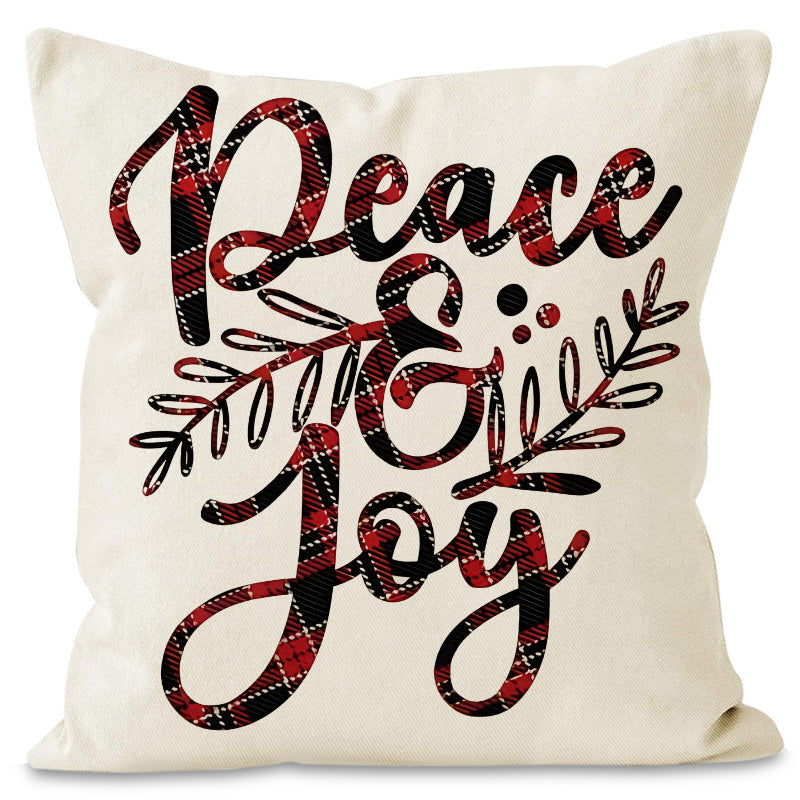 Christmas Pillow Covers With Festive Deer & Snowflakes