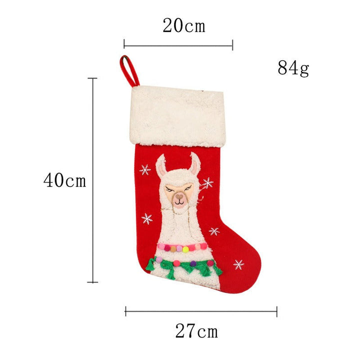 Christmas Alpaca Stocking for Kids and Small Gifts
