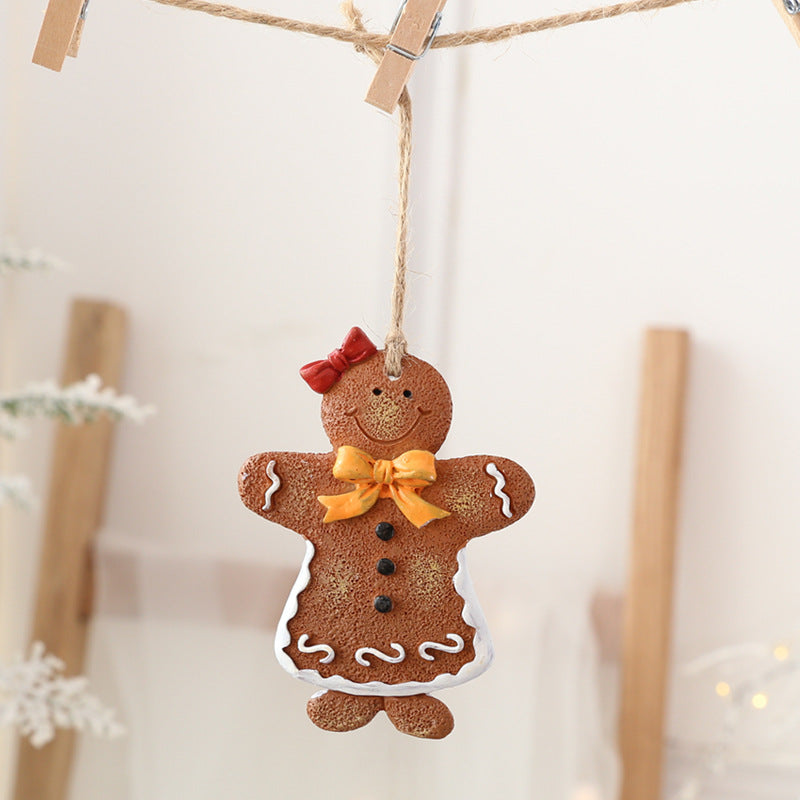 Christmas Tree Ornaments: Hand-Painted Rustic Resin Set