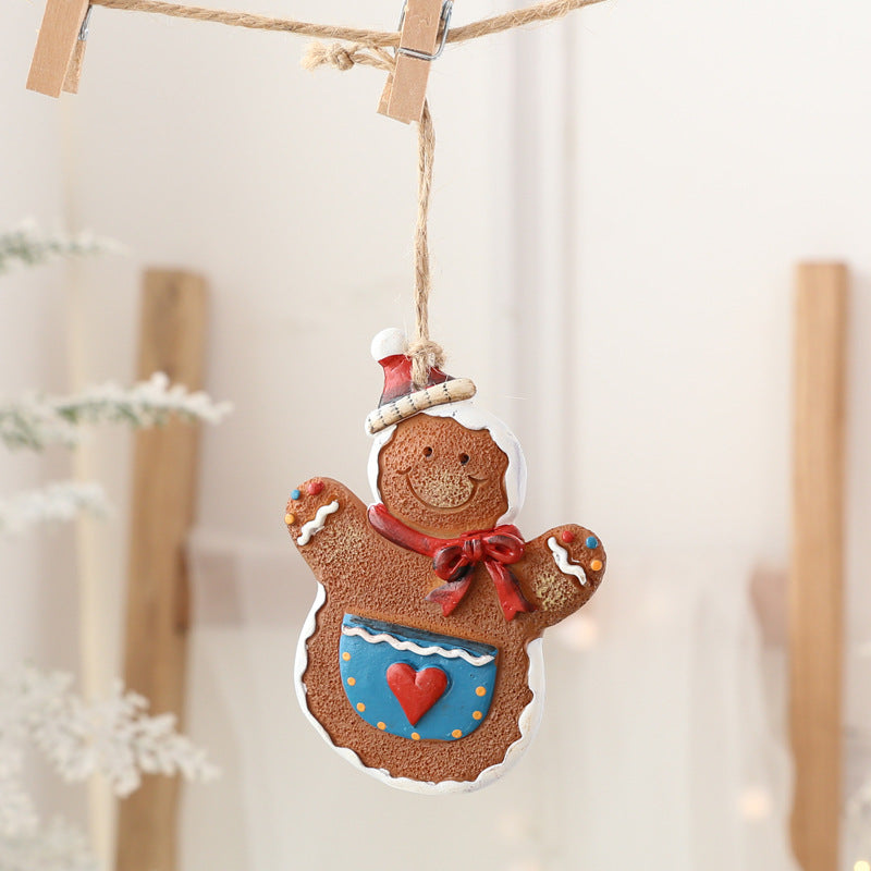Christmas Tree Ornaments: Hand-Painted Rustic Resin Set