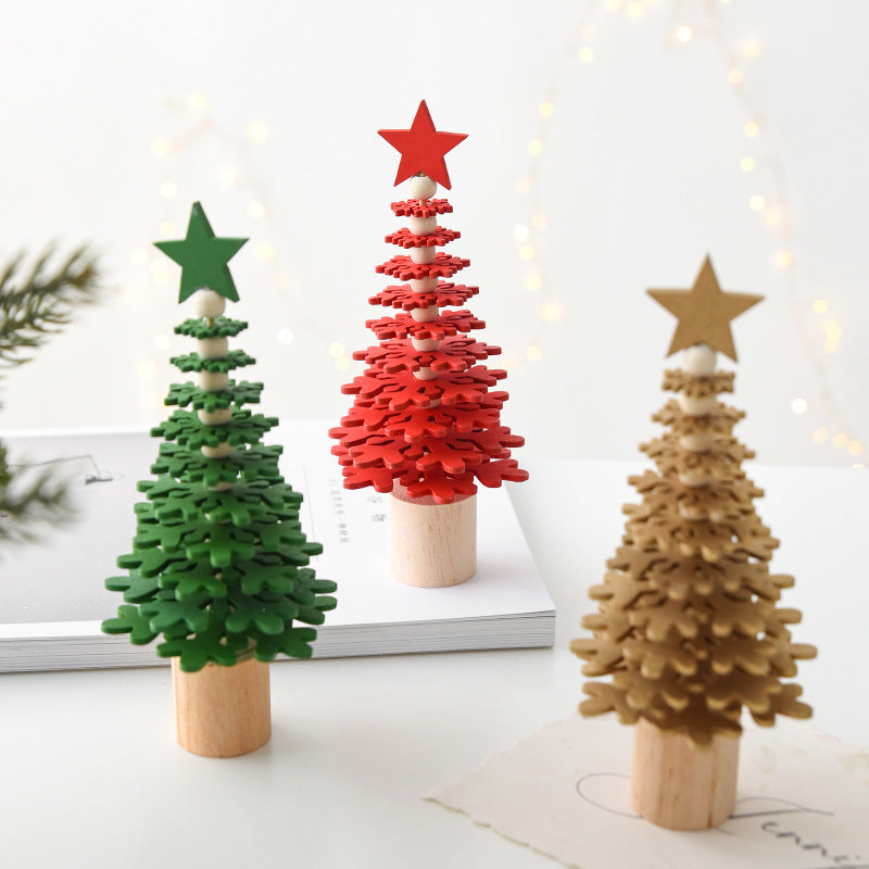 Mini Wooden Christmas Trees – Festive Tabletop Decor