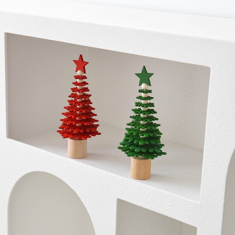 Mini Wooden Christmas Trees – Festive Tabletop Decor