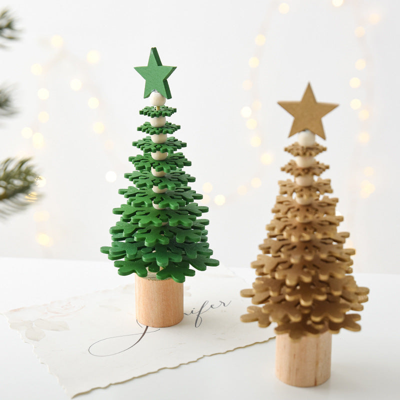 Mini Wooden Christmas Trees – Festive Tabletop Decor