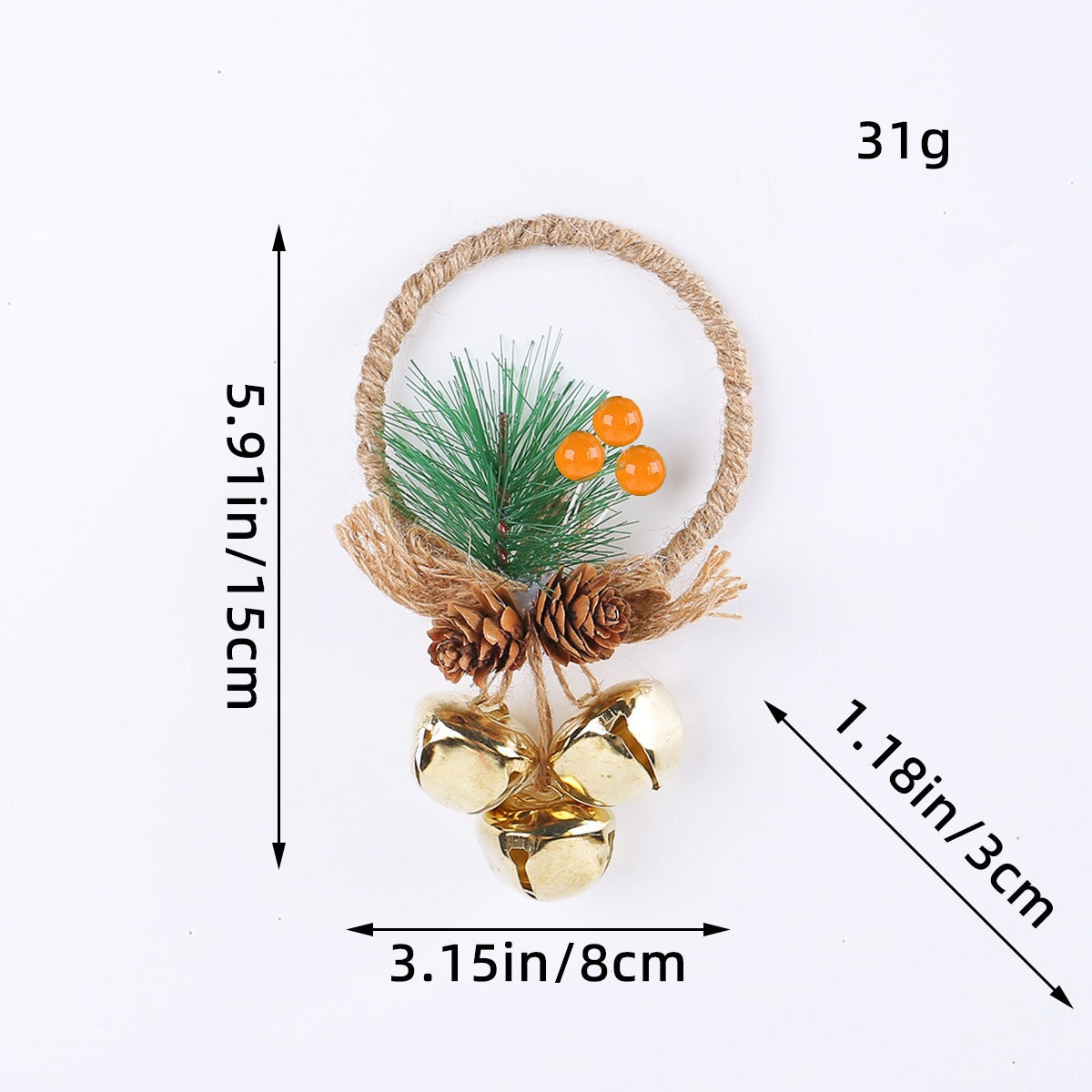 Christmas Tree Bell Ornament Set for Festive Displays