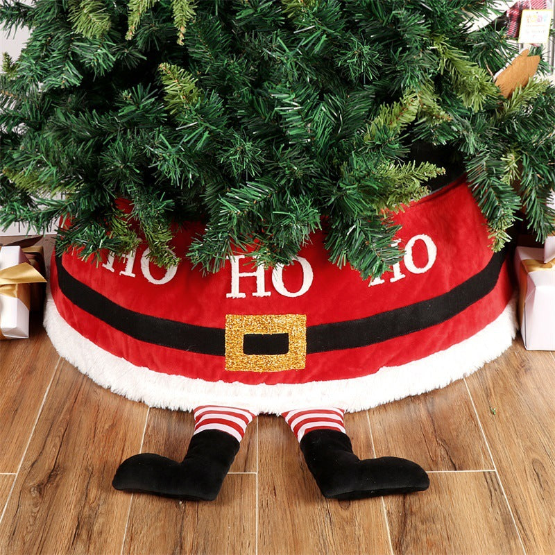 Christmas Tree Skirt Santa Legs & Boots Decoration