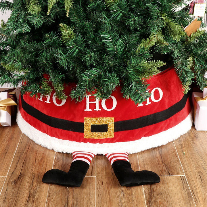 Christmas Tree Skirt Santa Legs & Boots Decoration