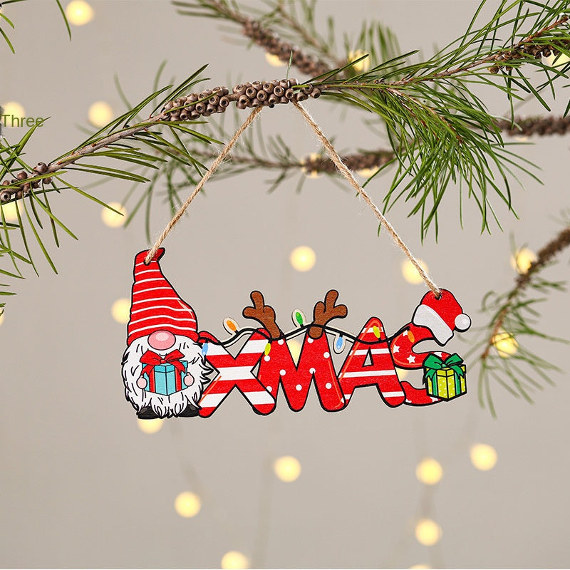 Christmas Welcome Door Sign – Rustic Wooden Decor