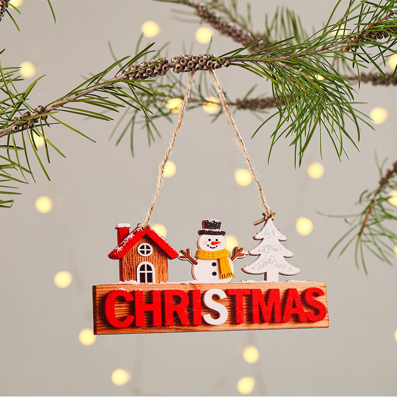Christmas Welcome Door Sign – Rustic Wooden Decor